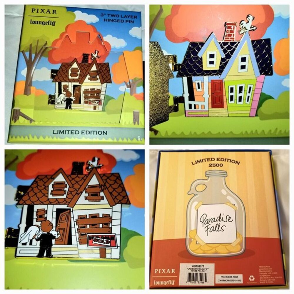 Loungefly Up House Pin Carl Ellie Newlyweds Jumbo LE Boxed Disney Pixar Wedding